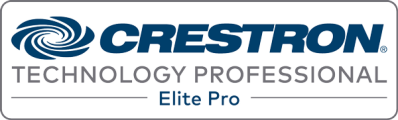 Crestron badge, home technology elite pro